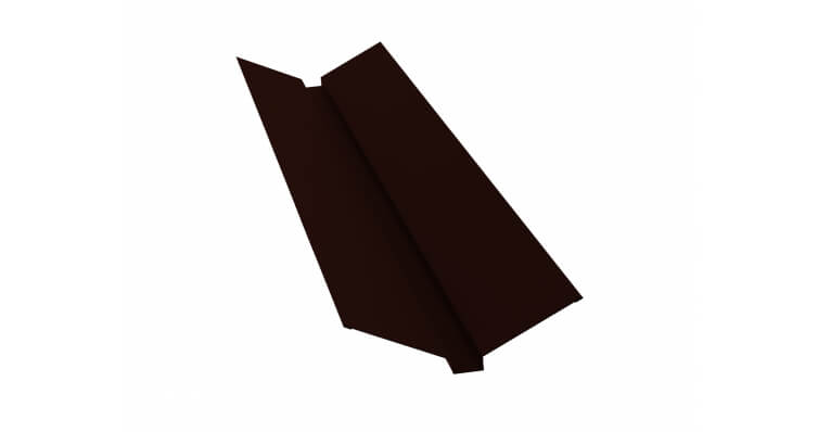Планка карнизная 100х65 0,5 GreenCoat Pural BT с пленкой RR 32 темно-коричневый (RAL 8019 серо-коричневый) (2м)