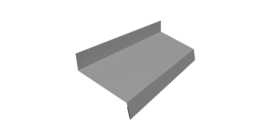 Отлив простой 50 0,45 PE с пленкой RAL 9006 бело-алюминиевый (2м)