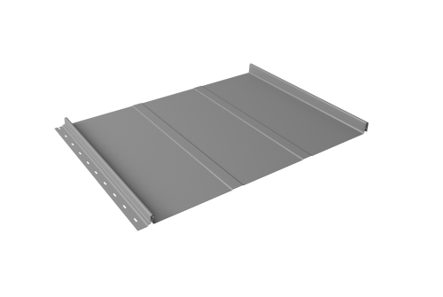 Кликфальц Line Grand Line 0.45 PE с пленкой на замках RAL 9006 бело-алюминиевый