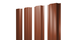 Штакетник П-образный А с прямым резом 0,45 Drap RAL 8004 терракота
