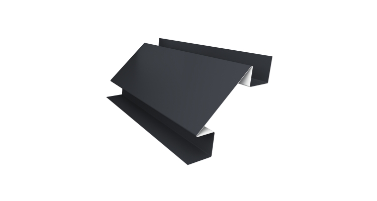 Угол внутренний сложный 75мм 0,45 PE с пленкой RAL 7024 мокрый асфальт (2м)