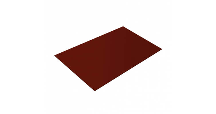 Плоский лист 0,5 Satin с пленкой RAL 3009 оксидно-красный