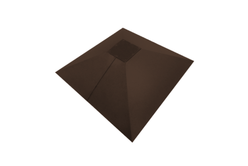 Колпак на столб под фонарь 390х390мм с отливом 0,45 PE с пленкой RAL 8017 шоколад