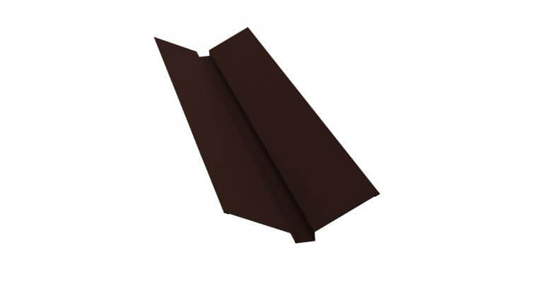 Планка ендовы верхней 115x30x115 GreenCoat Pural Matt RR 887 шоколадно-коричневый