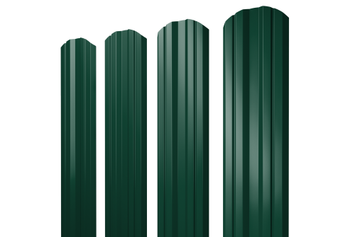 Штакетник Twin фигурный 0.45 PE-Double RAL 6005 зеленый мох