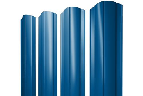 Штакетник Круглый фигурный 0.5 Satin RAL 5005 сигнальный синий