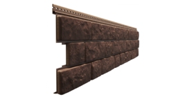 Сайдинг LUX под камень, Bergart, кедровый орех