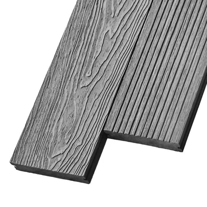 Террасная доска Tehno Pinea 3D 140х20 мм серый 3м