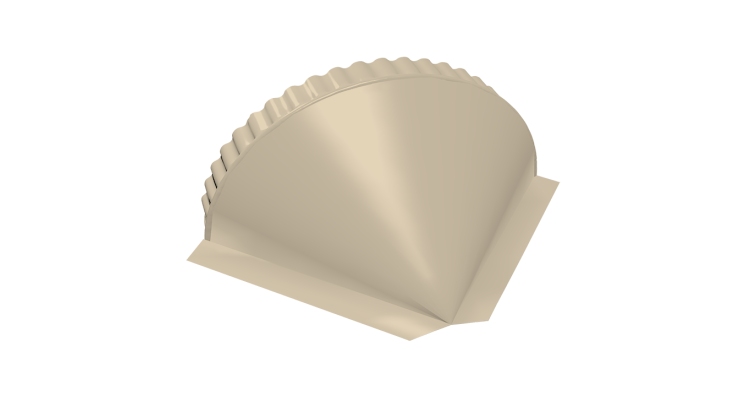 Заглушка конусная 0,45 PE RAL 1015 светлая слоновая кость