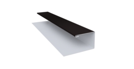 Планка П-образная Экобрус Grand Line 0,45 PE с пленкой RAL 9005 черный (2м)