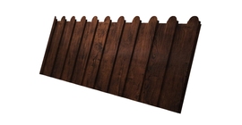 Профнастил С8А фигурный 0,45 Print Elite Cherry Wood TwinColor