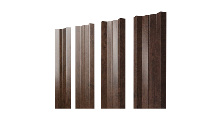 Штакетник М-образный А с прямым резом 0.45 Print Elite Antique Wood TwinColor