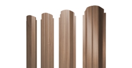 Штакетник П-образный А фигурный 0,45 Print Elite Honey Wood TwinColor