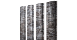 Штакетник Полукруглый Slim с прямым резом 0,45 Print Elite Fine Stone TwinColor