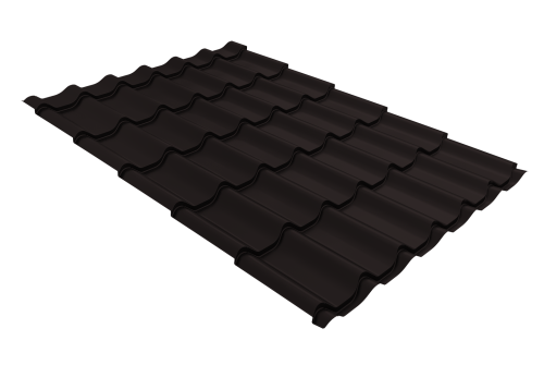 Металлочерепица классик Grand Line 0.5 Drap TX цвет RAL 9005 черный