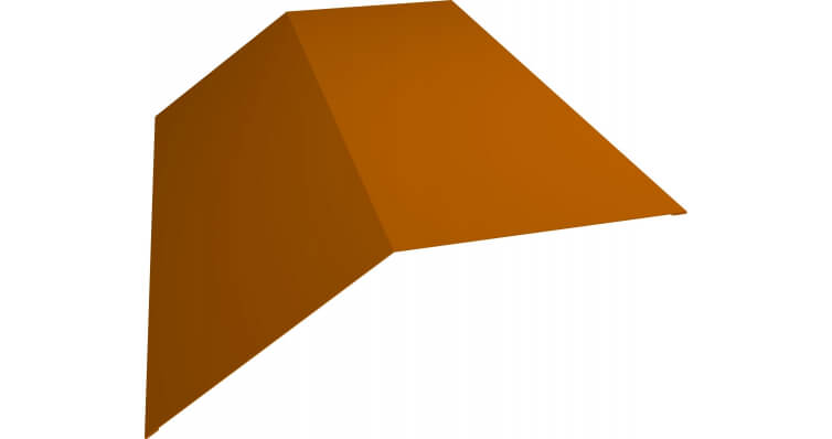 Планка конька плоского 145х145 PE RAL 2004 оранжевый