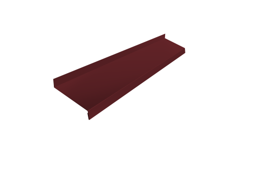 Отлив простой 150 0,5 Satin с пленкой RAL 3005 красное вино (2м)