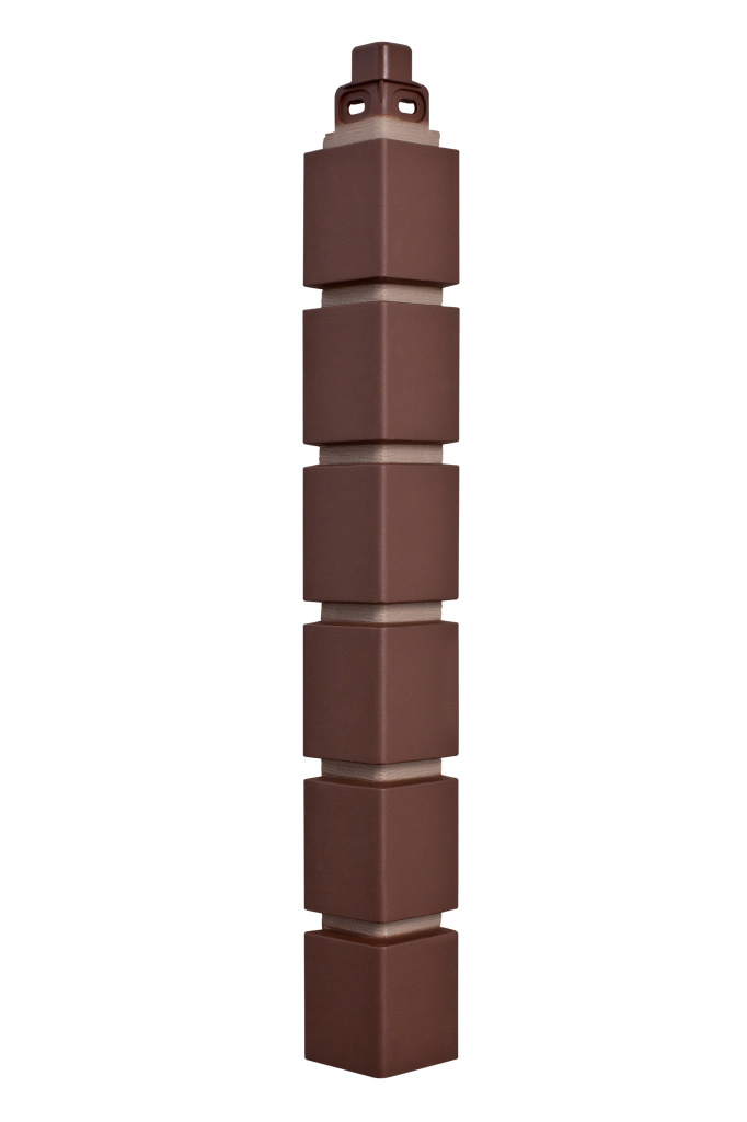 Наружный угол кирпич клинкерный МАЛЫЙ (коричневый) 0,46х0,048м