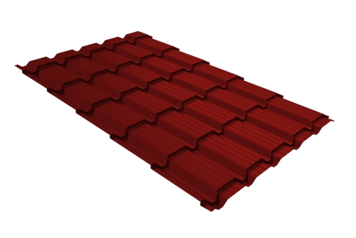 Металлочерепица Верховье квадро профи Grand Line 0,5 Satin RAL 3011 коричнево-красный