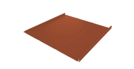 Фальц двойной стоячий Line Grand Line 0,45 PE с пленкой на замках RAL 8004 терракота