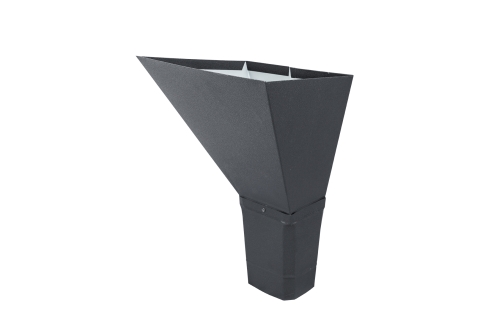 Воронка водосборная прямоугольная Vortex 127мм RAL 7024 мокрый асфальт