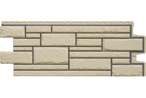 Фасадная панель GL Камелот Design бежевый со швом RAL 7006