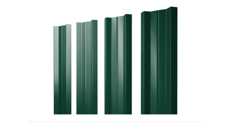 Штакетник М-образный A с прямым резом 0.5 Satin RAL 6005 зеленый мох