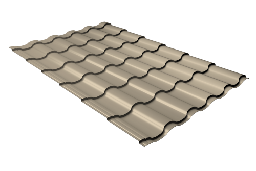 Металлочерепица кредо Grand Line 0,45 Drap TX RAL 1015 светлая слоновая кость