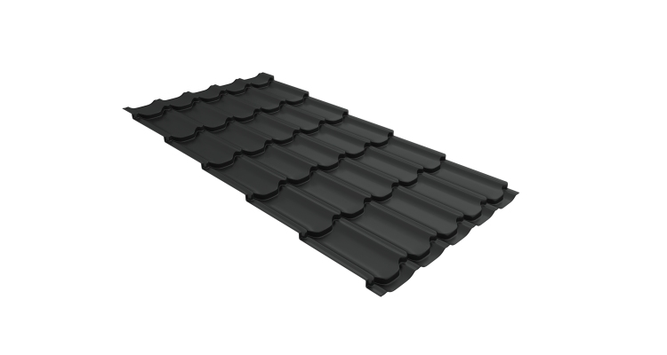 Металлочерепица квинта плюс 0,45 Drap TR RAL 7016 антрацитово-серый