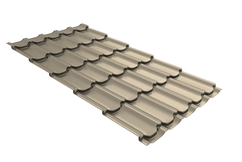 Металлочерепица квинта плюс 0,45 Drap TX RAL 1015 светлая слоновая кость