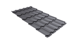 Металлочерепица квинта плюс 0,45 Drap TX RAL 7004 сигнальный серый