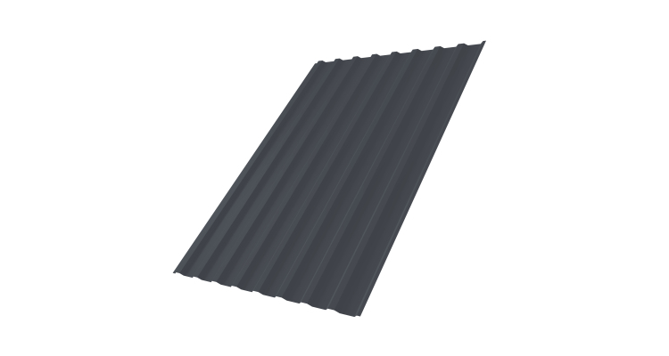 Профнастил С20B 0,4 PE RAL 7024 мокрый асфальт