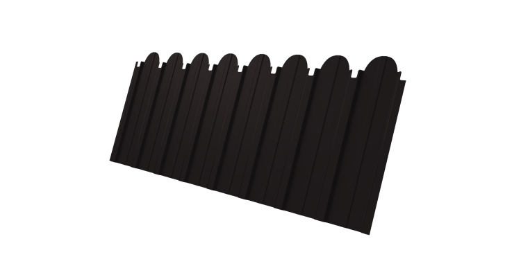 Профнастил C10A фигурный 0.5 PurPro Matt 275 RAL 9005 черный