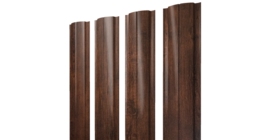 Штакетник Полукруглый Slim с прямым резом 0.45 Print Premium Cherry Wood Dark FTC