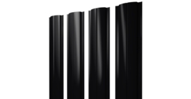 Штакетник Полукруглый Slim с прямым резом 0.45 Drap TX RAL 9005 черный