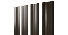 Штакетник М-образный А с прямым резом 0.45 Drap-double TX RR 32 темно-коричневый