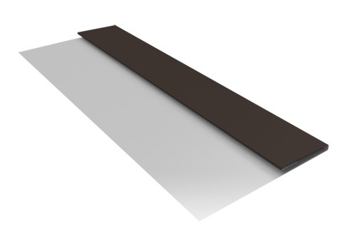 Планка стартовая Блок-хаус new 0,45 PE с пленкой RR 32 темно-коричневый (3м)