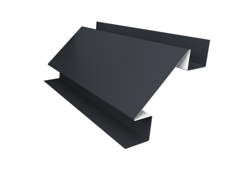 Планка угла внутреннего сложного Блок-хаус new 0,45 PE с пленкой RAL 7024 мокрый асфальт (2м)