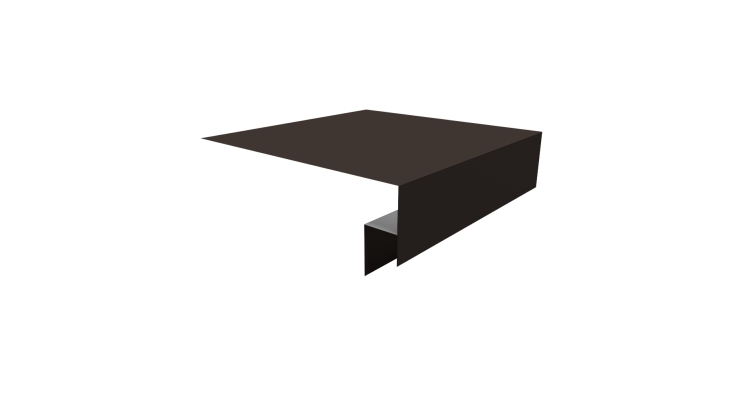 Планка околооконная сложная Блок-хаус new 250х50х27 (j-фаска) 0,45 PE с пленкой RR 32 темно-коричневый (3м)