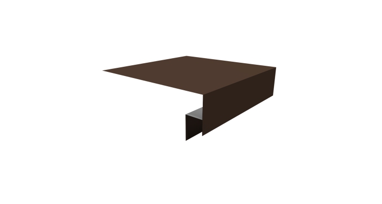 Планка околооконная сложная Блок-хаус new 250х50х27 (j-фаска) 0,45 Drap RAL 8017 шоколад (2м)