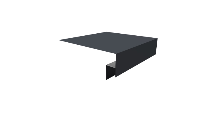 Планка околооконная сложная Блок-хаус new 250х50х27 (j-фаска) 0,5 Satin с пленкой RAL 7024 мокрый асфальт (3м)