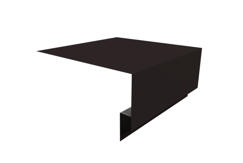 Планка околооконная сложная Блок-хаус new 250х75х27 0,45 Drap RAL 9005 черный (3м)