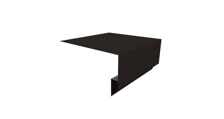 Планка околооконная сложная Блок-хаус new 250х75х27 0,5 Drap TX RAL 9005 черный (3м)