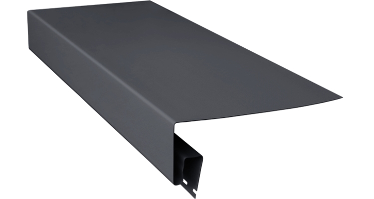 Планка приоконная широкая 7/8'' Grand Line Decor Premium Acryl, графит (3.0м)