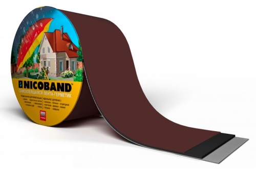 Лента герметизирующая Технониколь Nicoband самоклеящаяся 3мх15см, коричневая