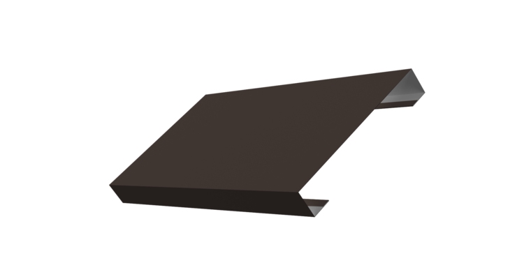 Ламель лицевая 125 забора жалюзи Texas 0.5 Velur X с пленкой RR 32 темно-коричневый