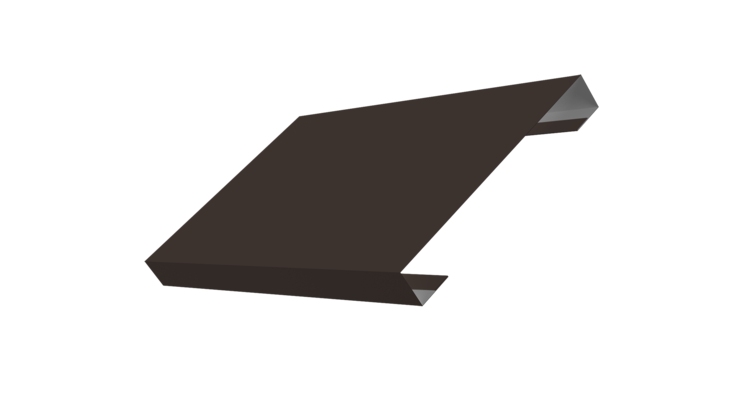 Ламель лицевая 150 забора жалюзи Texas 0.45 Drap ST с пленкой RR 32 темно-коричневый