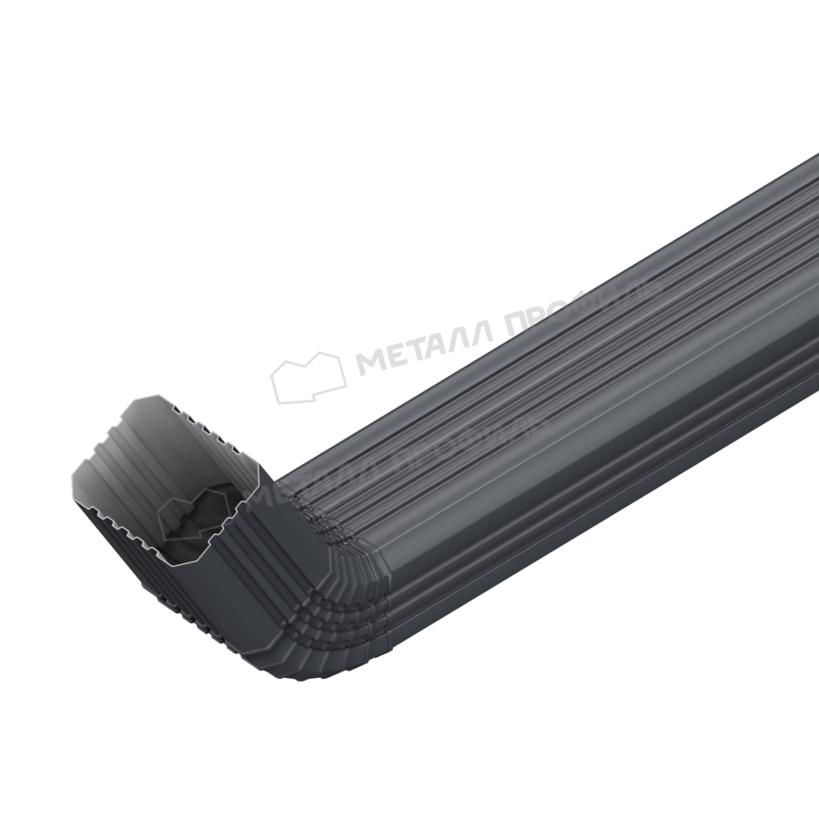 Труба водосточная с коленом Металл Профиль БЮДЖЕТ 76х102х1000 RAL 7024