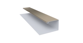 Планка П-образная Экобрус Grand Line 0,45 Drap TX RAL 1015 светлая слоновая кость (2м)