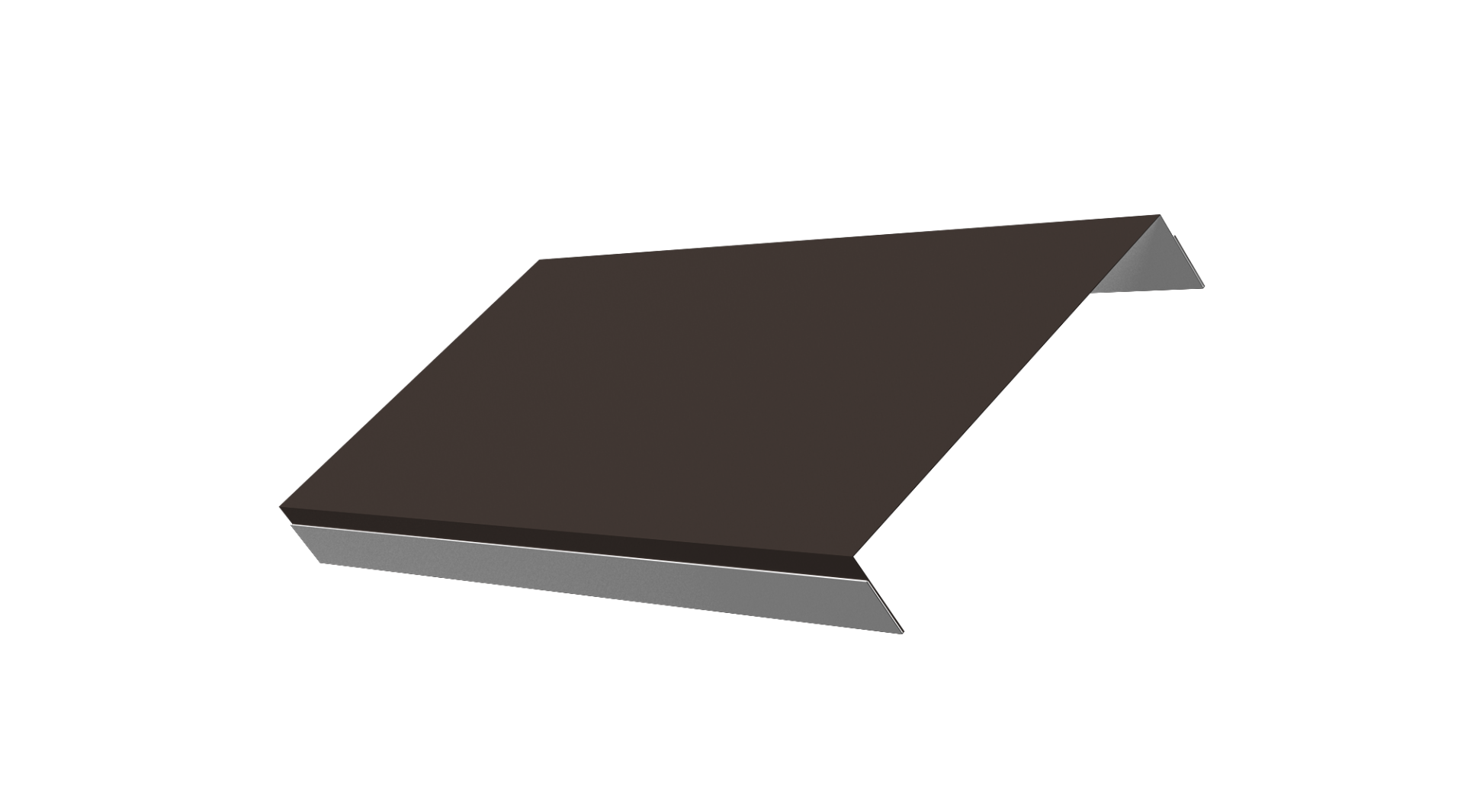 Ламель обратная 125 забора жалюзи Texas 0.45 PE-Double с пленкой RR 32 темно-коричневый